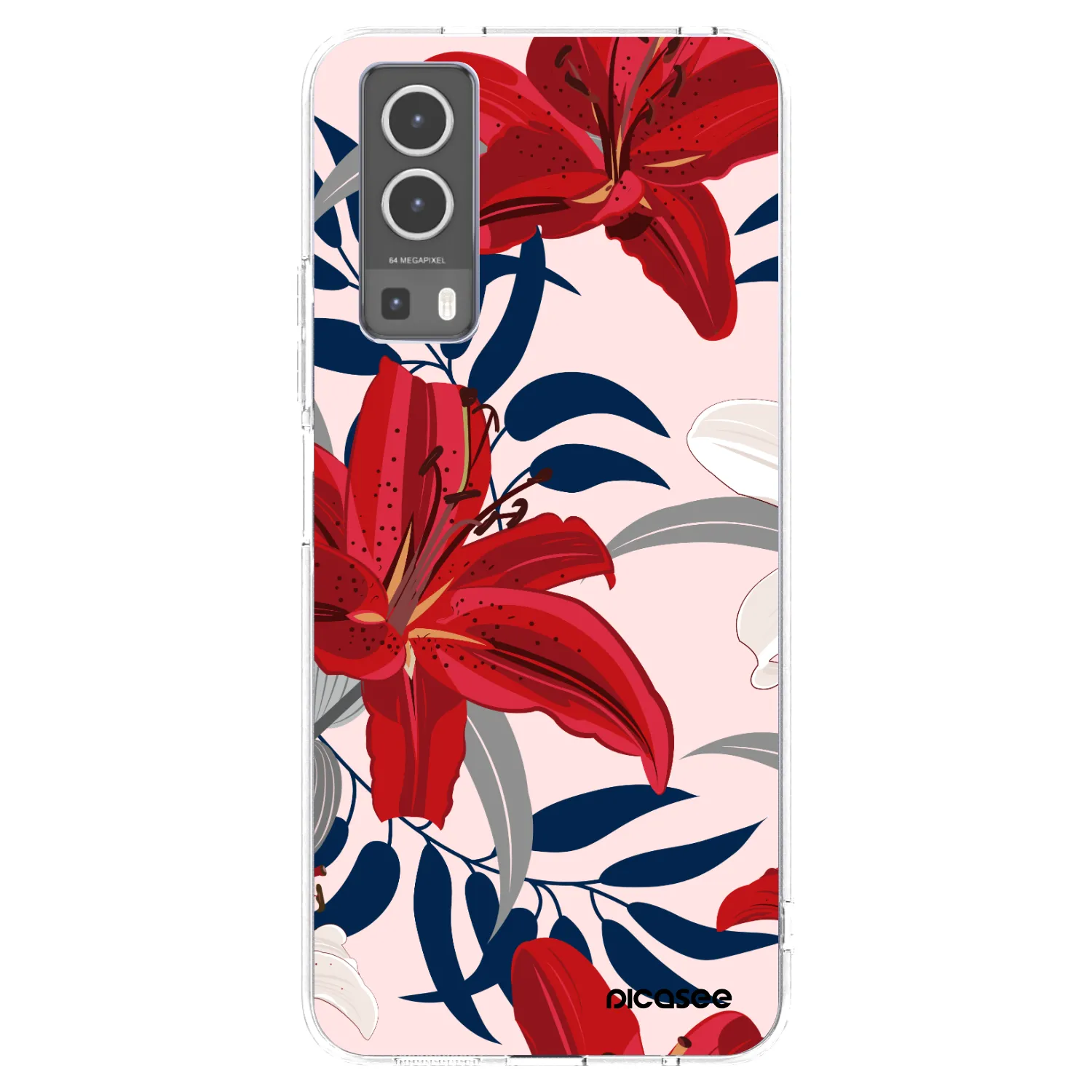 Picasee silikonska prozirna maskica za Vivo Y72 5G - Red Lily