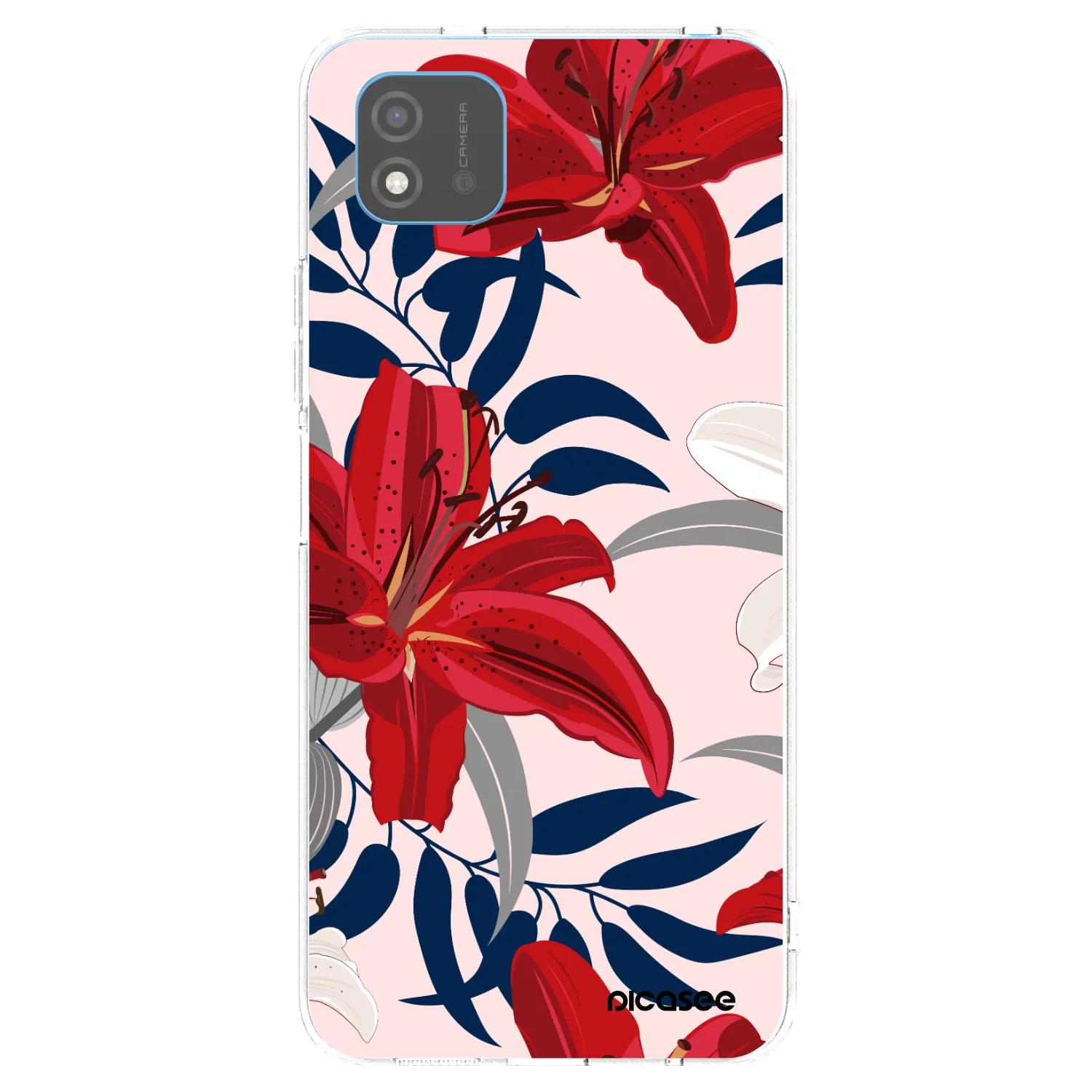 Picasee silikonska prozirna maskica za Realme C11 (2021) - Red Lily