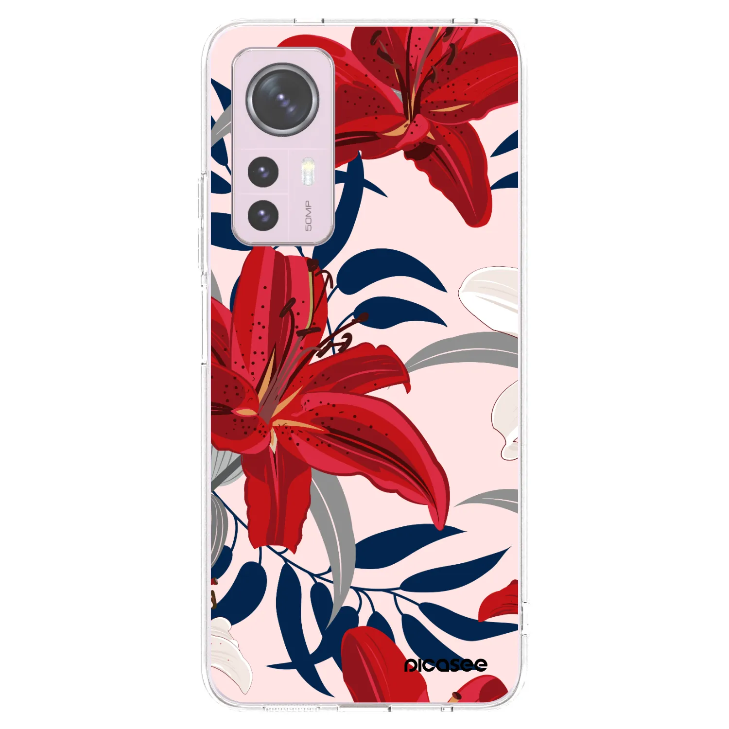 Picasee silikonska prozirna maskica za Xiaomi 12 - Red Lily