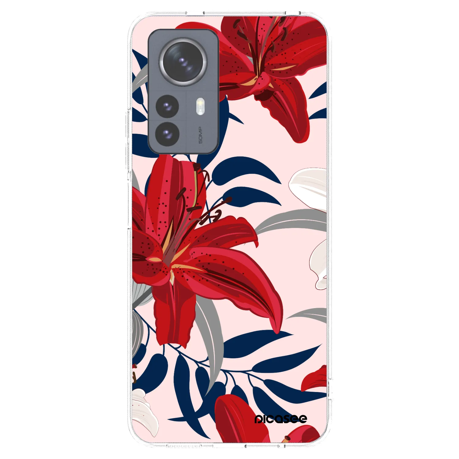 Picasee silikonska prozirna maskica za Xiaomi 12 Pro - Red Lily