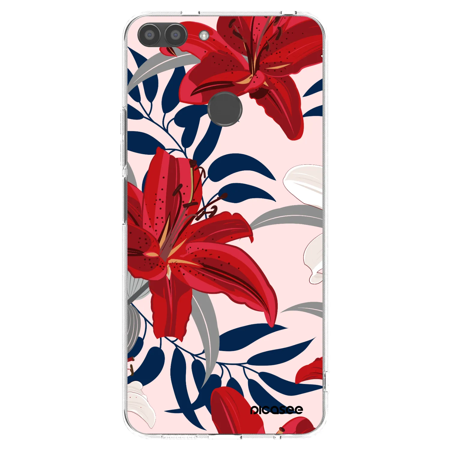 Picasee silikonska prozirna maskica za Huawei P Smart - Red Lily