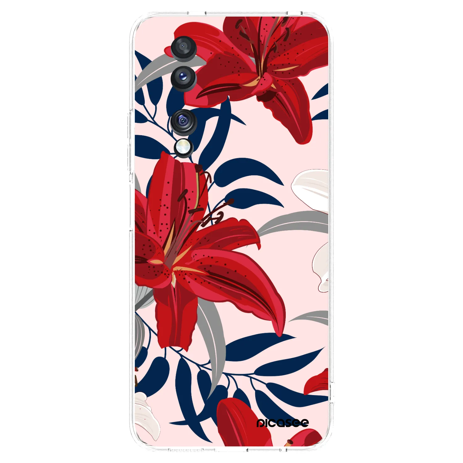Picasee silikonska prozirna maskica za Honor 70 - Red Lily