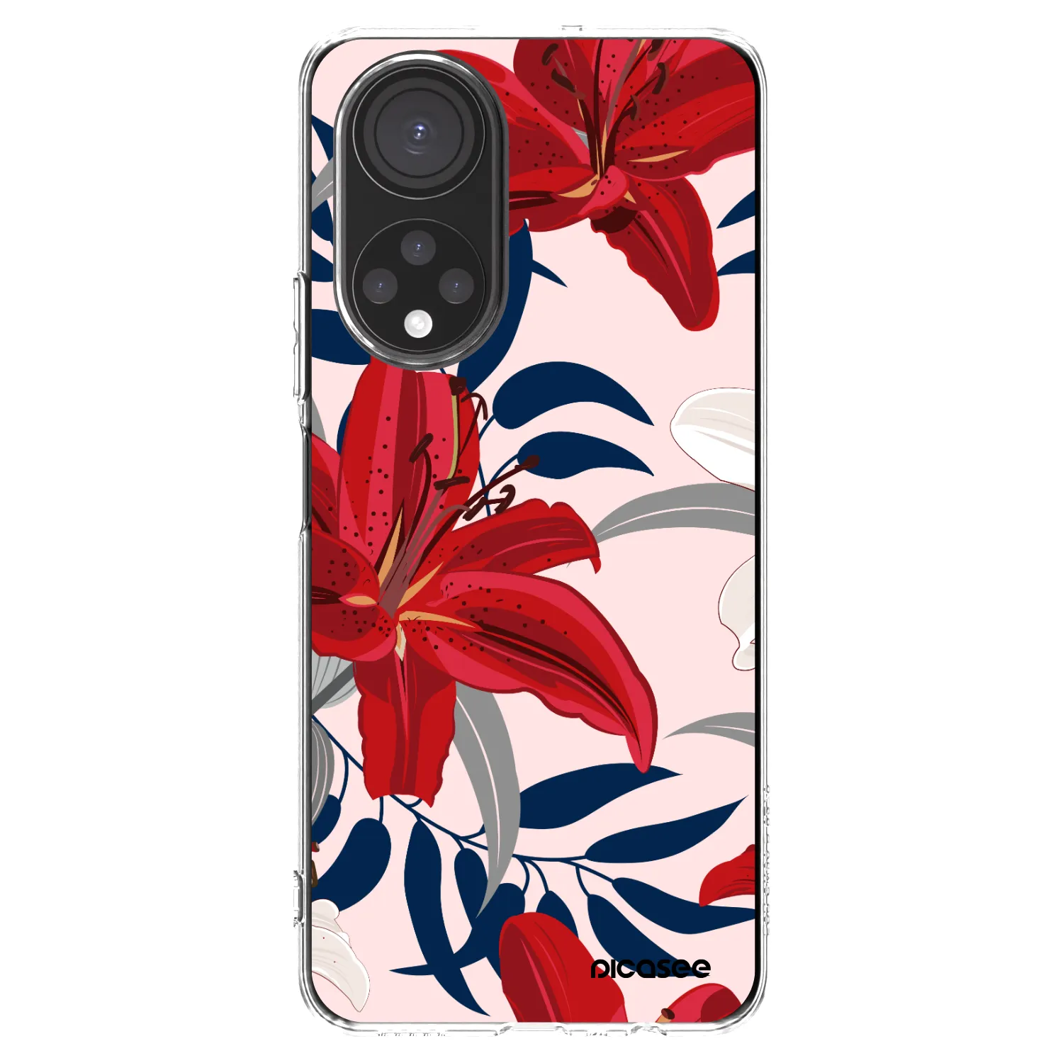Picasee silikonska prozirna maskica za Honor X7 - Red Lily