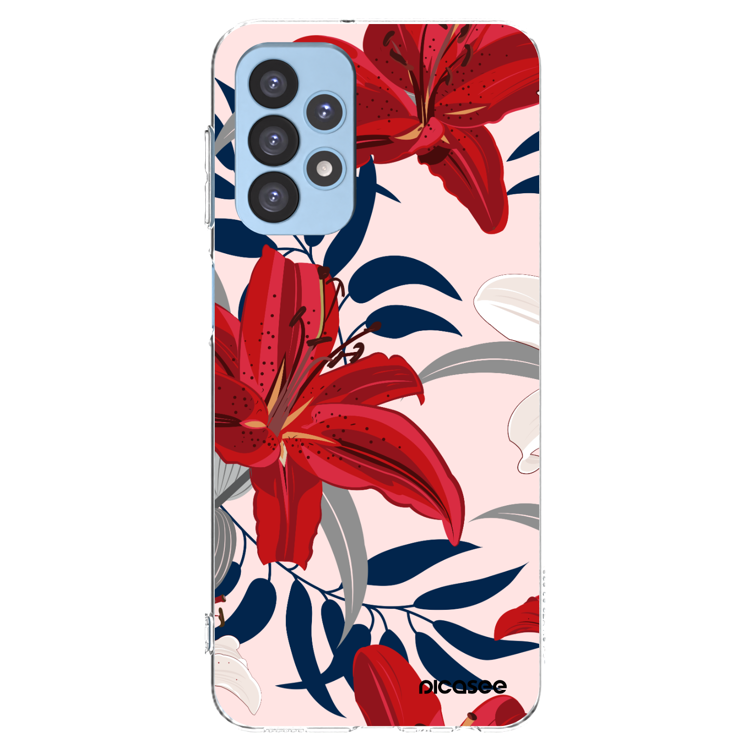 Picasee silikonska prozirna maskica za Samsung Galaxy A23 A235F 4G - Red Lily