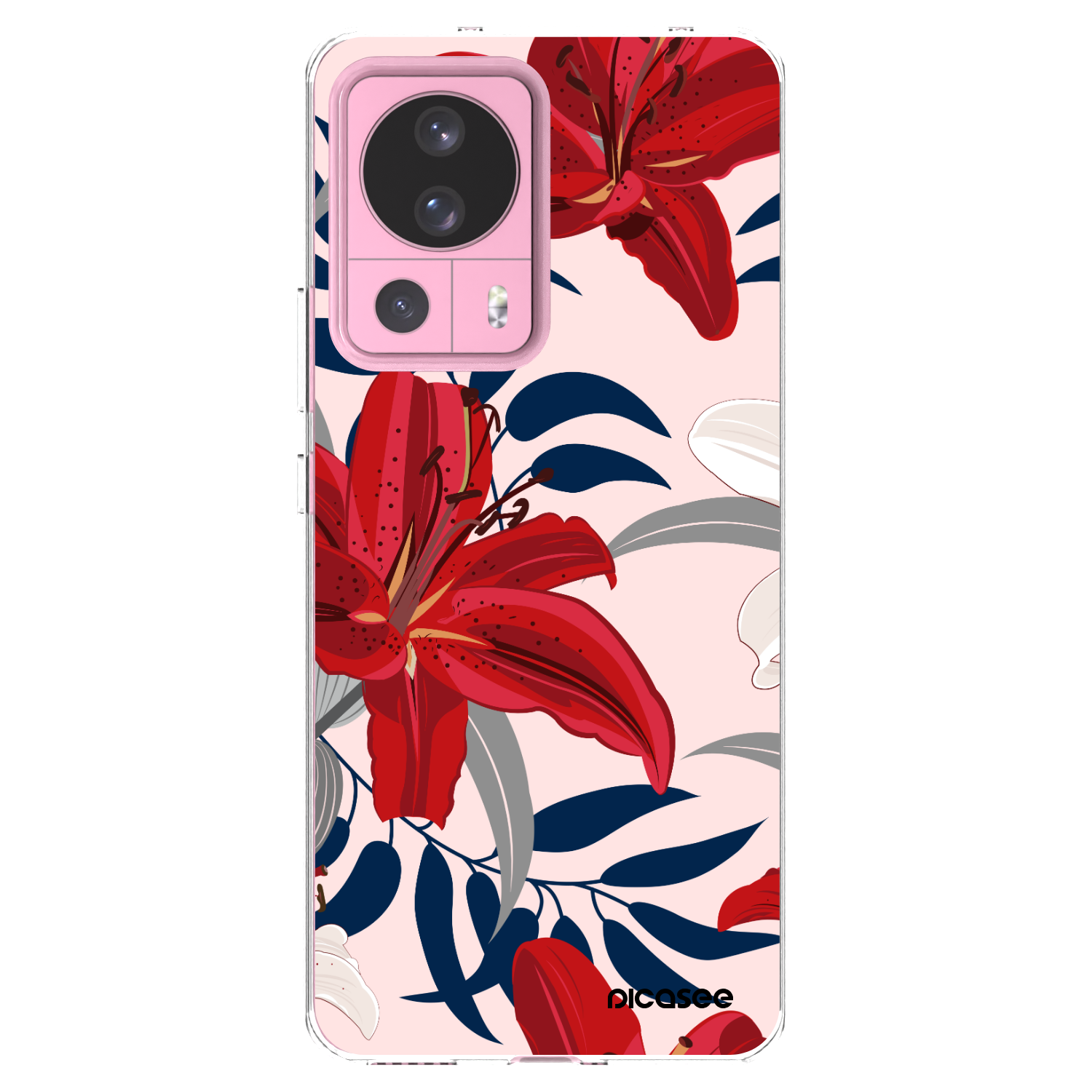 Picasee silikonska prozirna maskica za Xiaomi 13 Lite - Red Lily