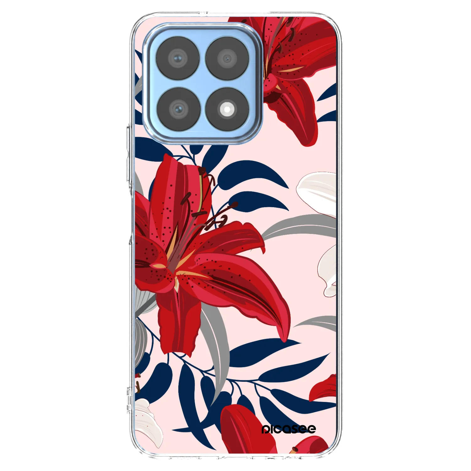 Picasee silikonska prozirna maskica za Honor X8a - Red Lily