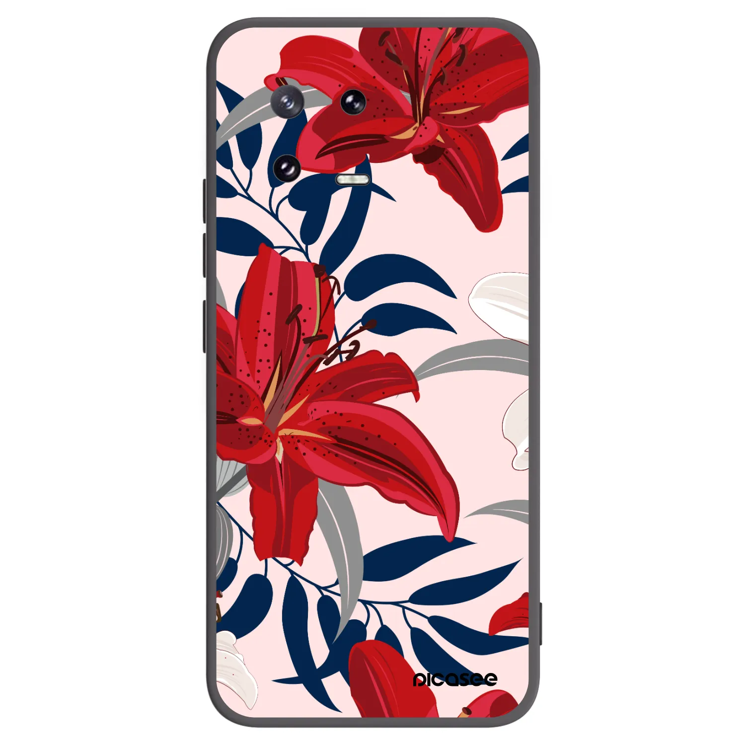 Picasee crna silikonska maskica za Xiaomi 13 Pro - Red Lily