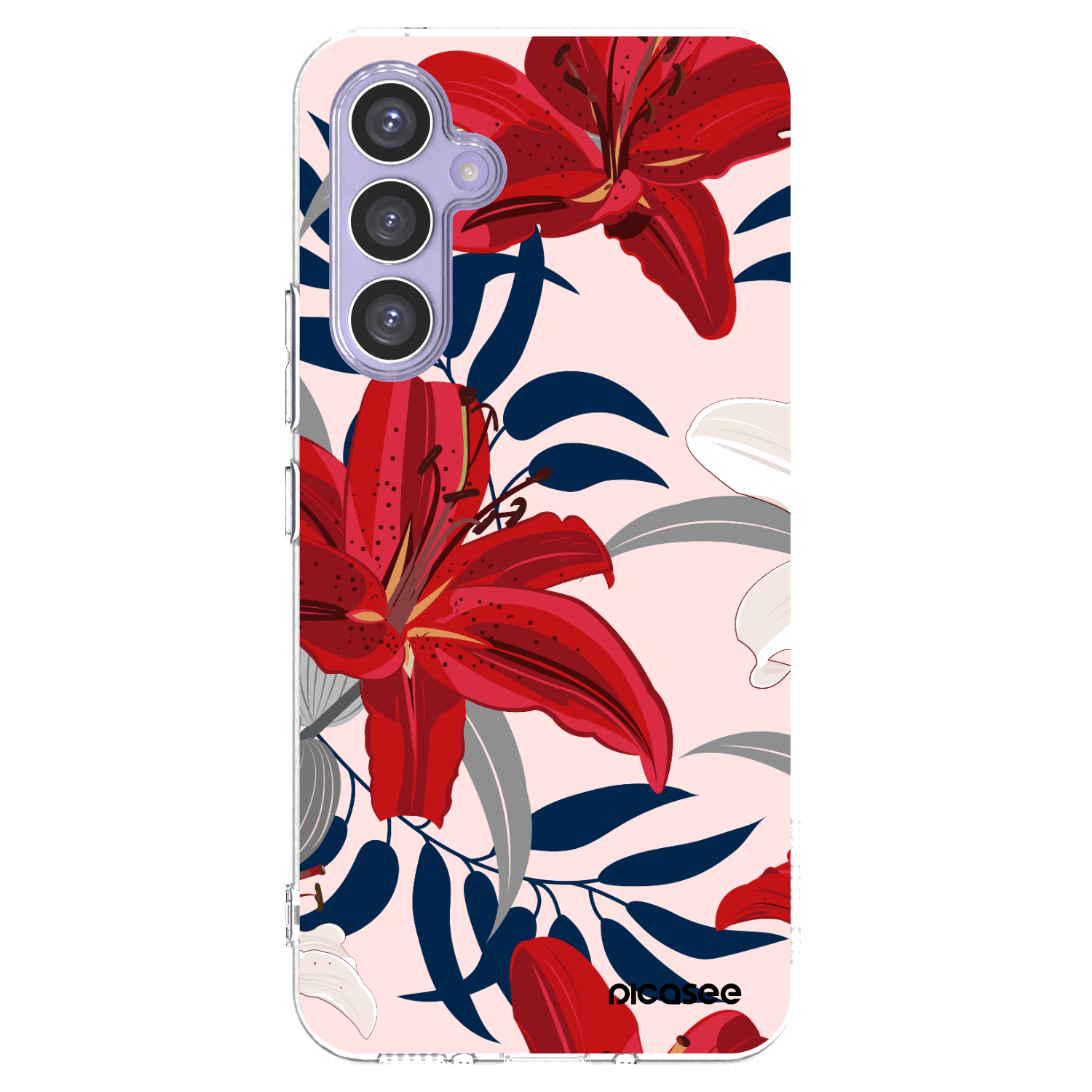 Picasee silikonska prozirna maskica za Samsung Galaxy A54 5G A546B - Red Lily
