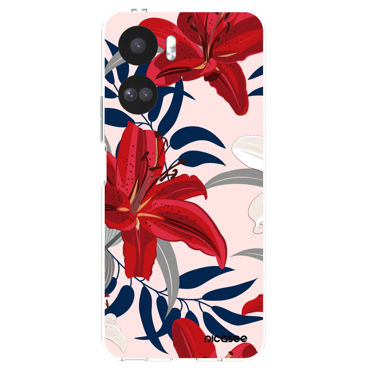 Picasee silikonska prozirna maskica za Honor 90 Lite 5G - Red Lily