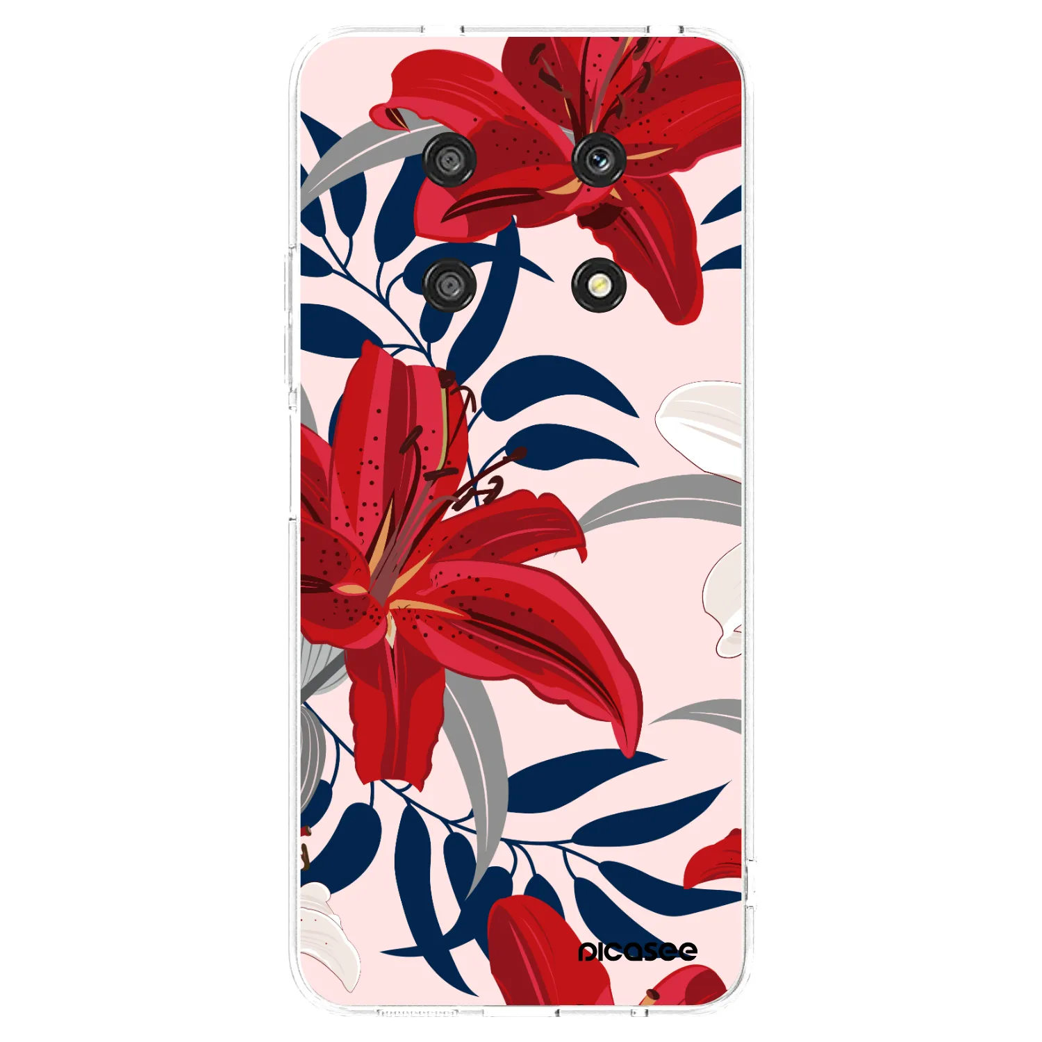 Picasee silikonska prozirna maskica za Honor Magic4 Lite 5G - Red Lily
