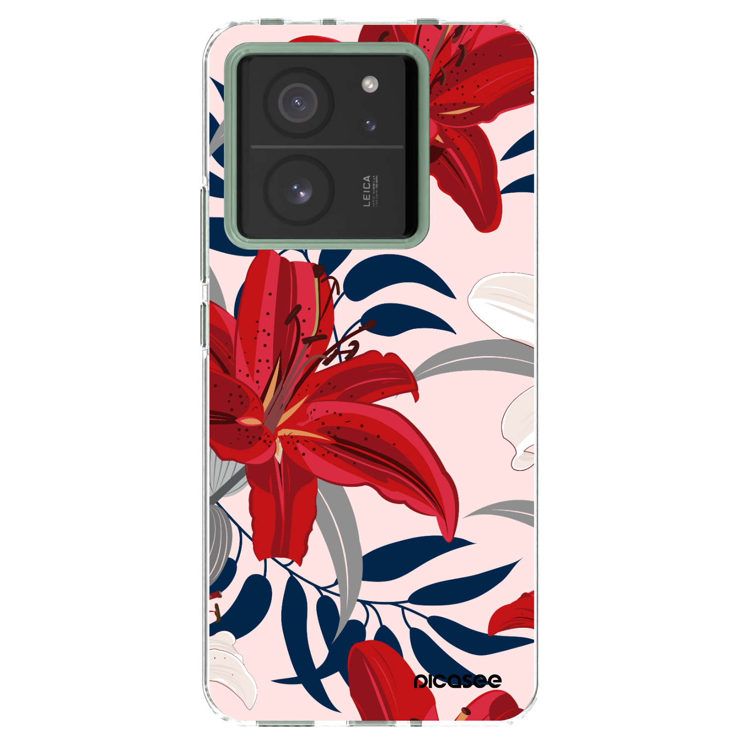 Picasee silikonska prozirna maskica za Xiaomi 13T Pro - Red Lily