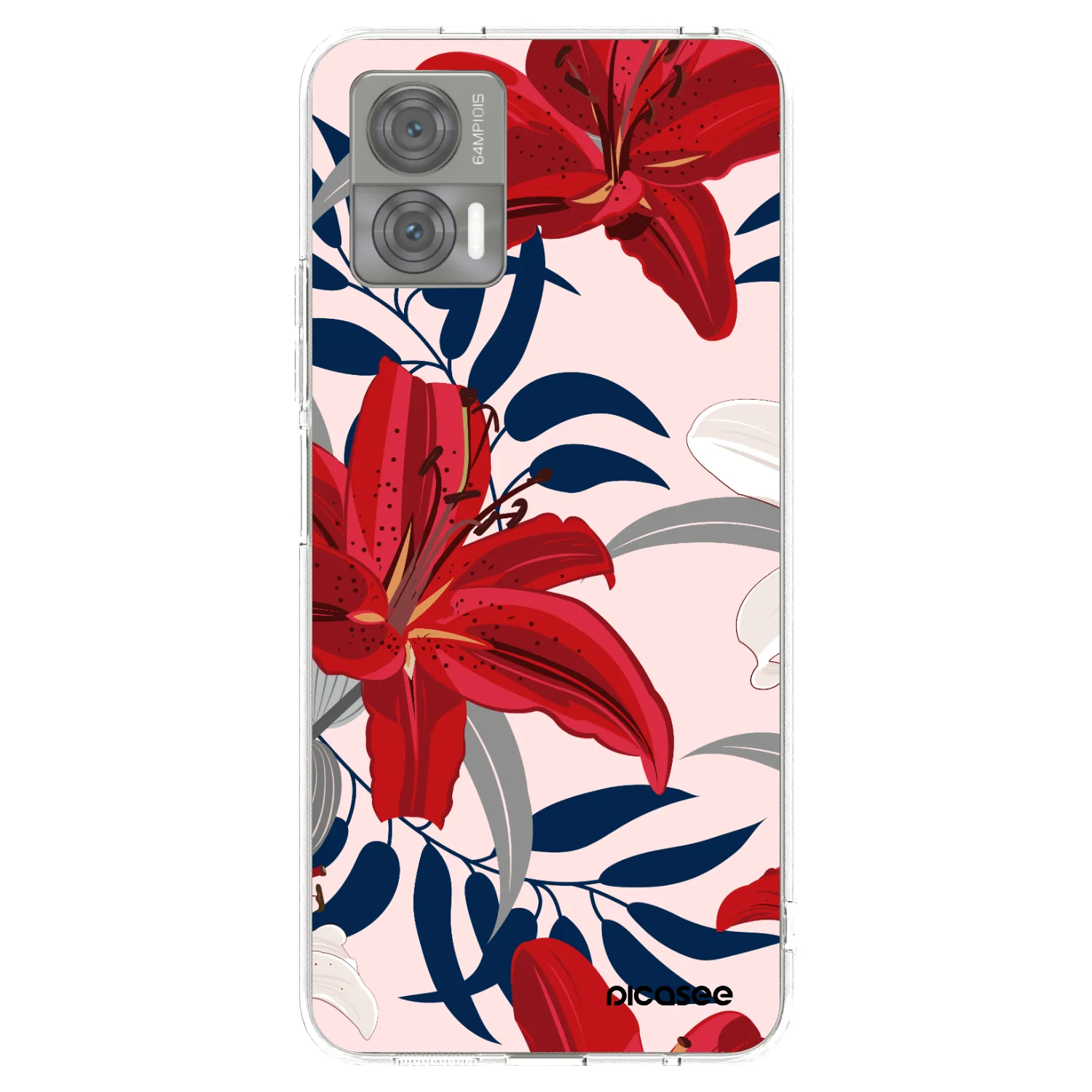 Picasee silikonska prozirna maskica za Motorola Edge 30 Neo - Red Lily