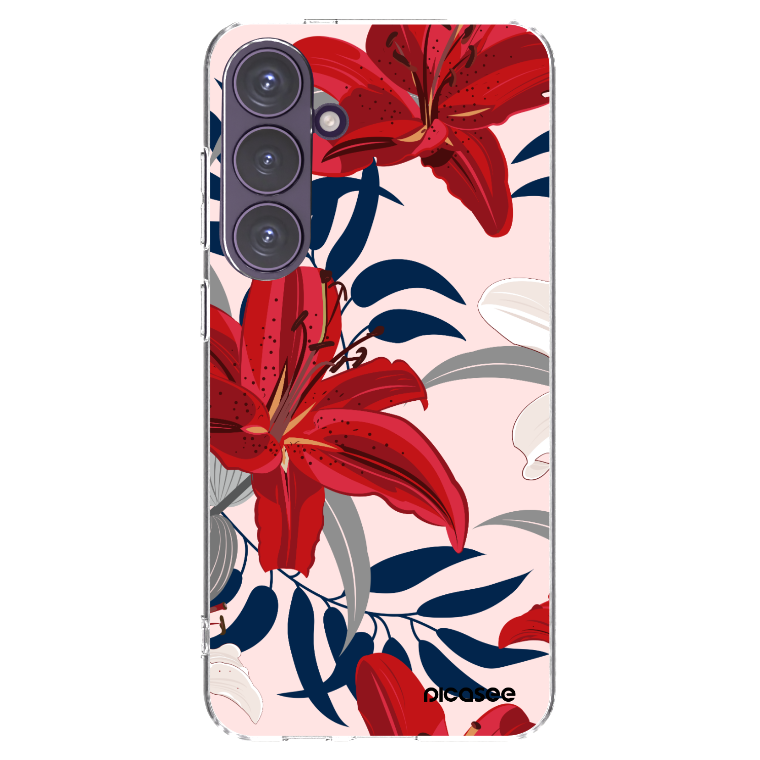 Picasee silikonska prozirna maskica za Samsung Galaxy S24+ S926B 5G - Red Lily