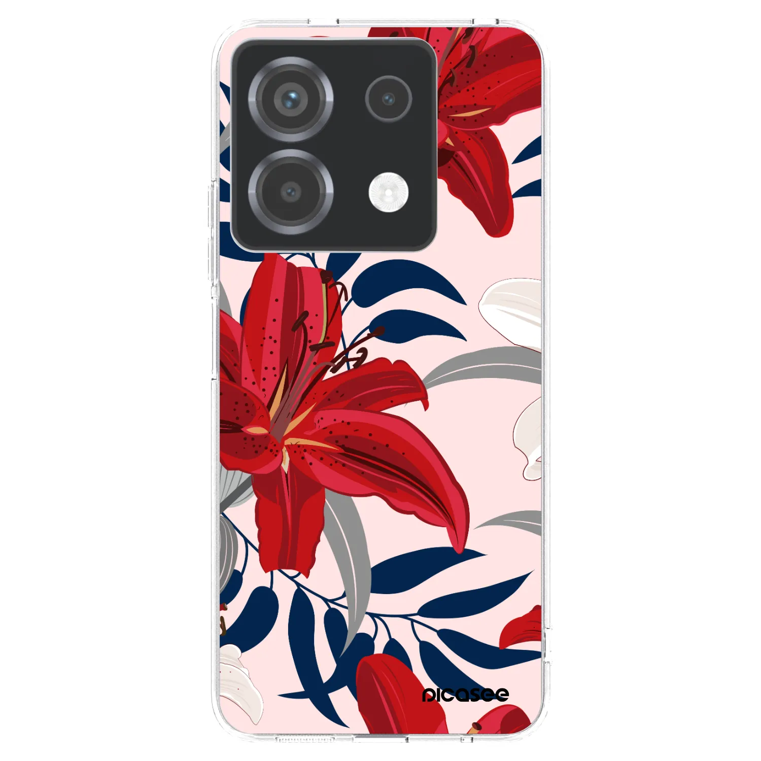 Picasee silikonska prozirna maskica za Xiaomi Poco X6 - Red Lily