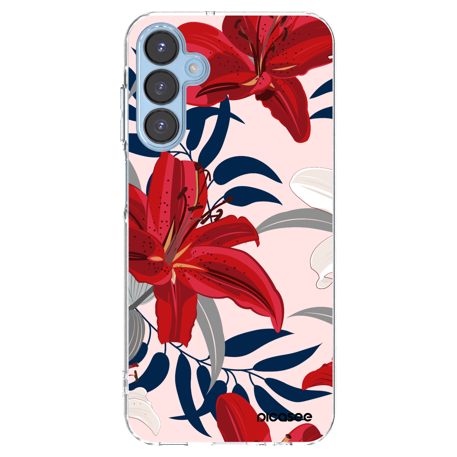 Picasee silikonska prozirna maskica za Samsung Galaxy A15 A156B 5G - Red Lily