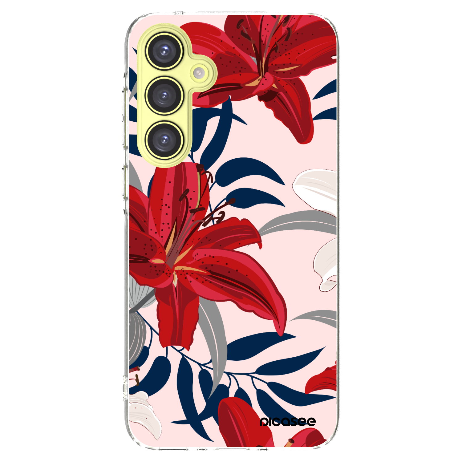 Picasee silikonska prozirna maskica za Samsung Galaxy A35 5G A356B - Red Lily