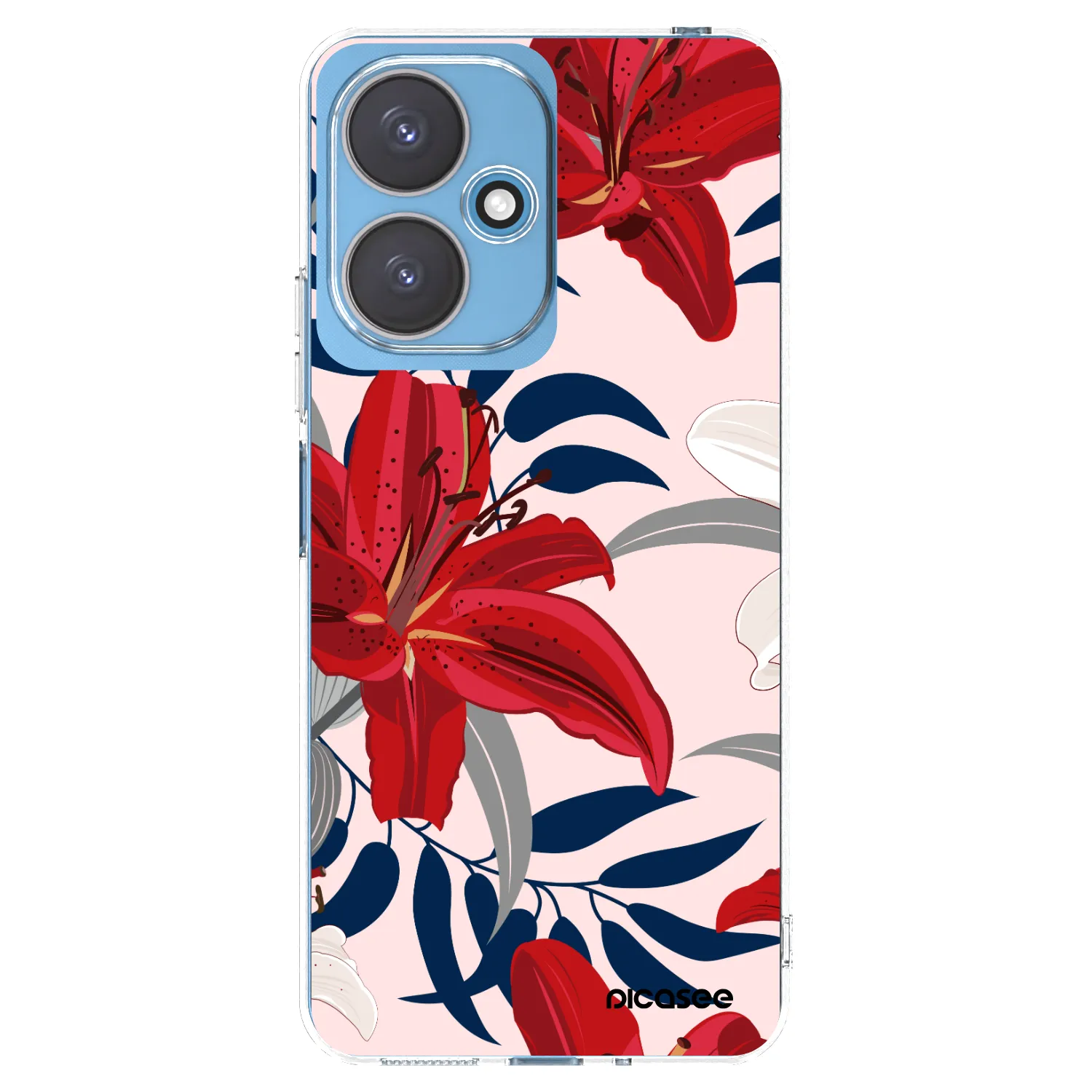 Picasee silikonska prozirna maskica za Xiaomi Redmi 13C 5G - Red Lily