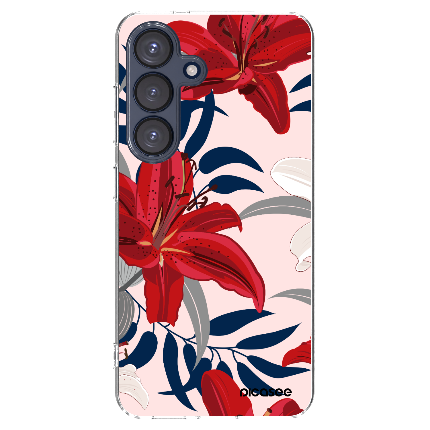 Picasee silikonska prozirna maskica za Samsung Galaxy S25 5G - Red Lily