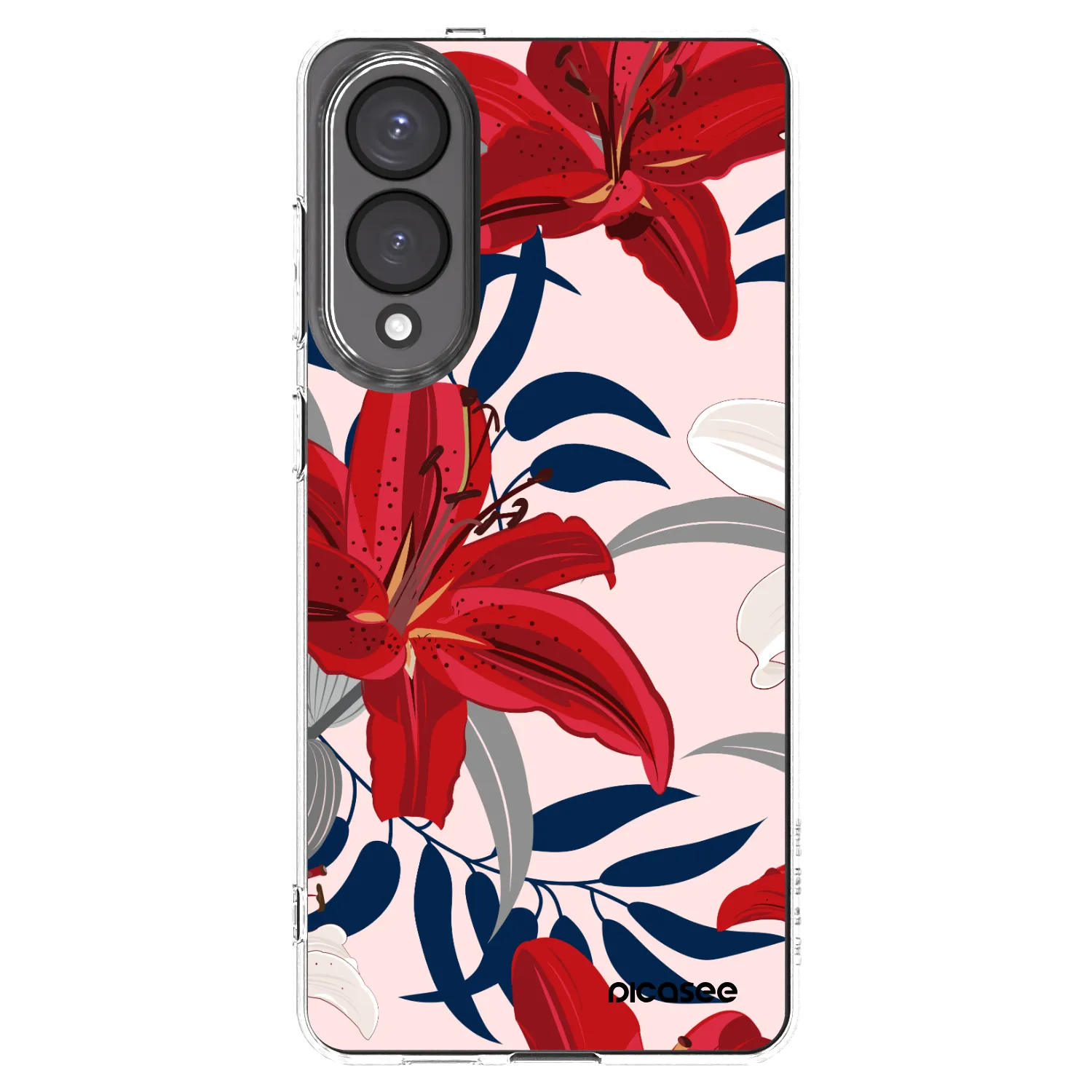 Picasee silikonska prozirna maskica za Samsung Galaxy S25 Edge 5G - Red Lily