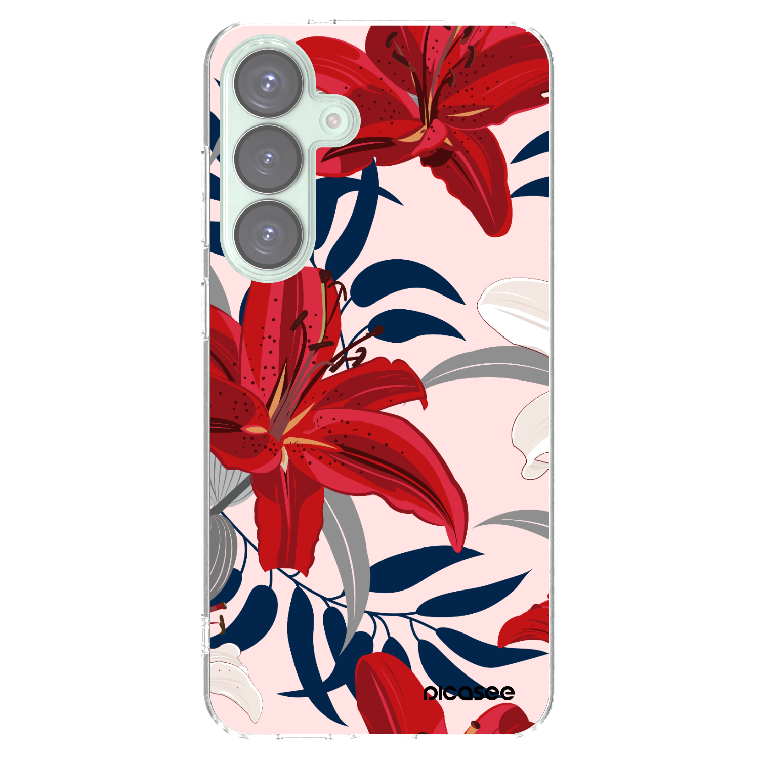 Picasee silikonska prozirna maskica za Samsung Galaxy S25+ 5G - Red Lily