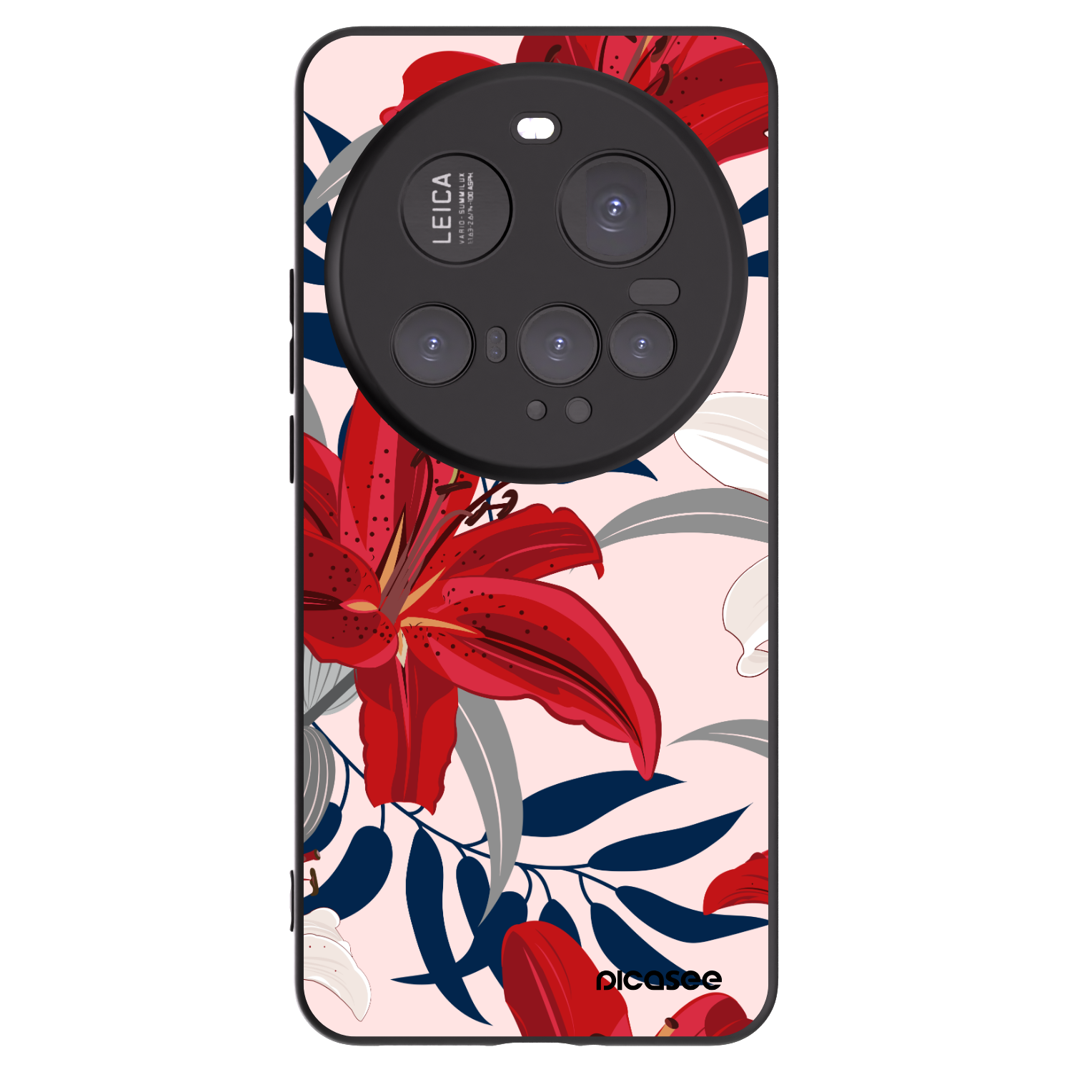 Picasee crna silikonska maskica za Xiaomi 15 Ultra - Red Lily