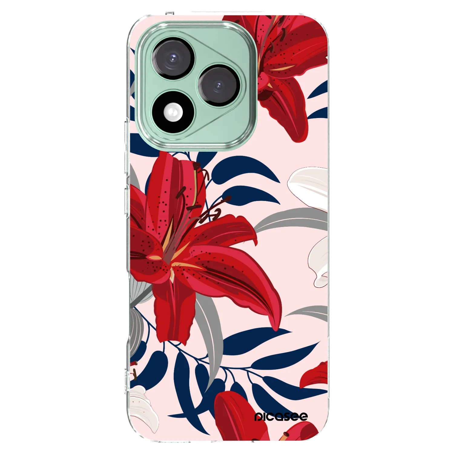 Picasee silikonska prozirna maskica za Honor 400 Lite 5G - Red Lily