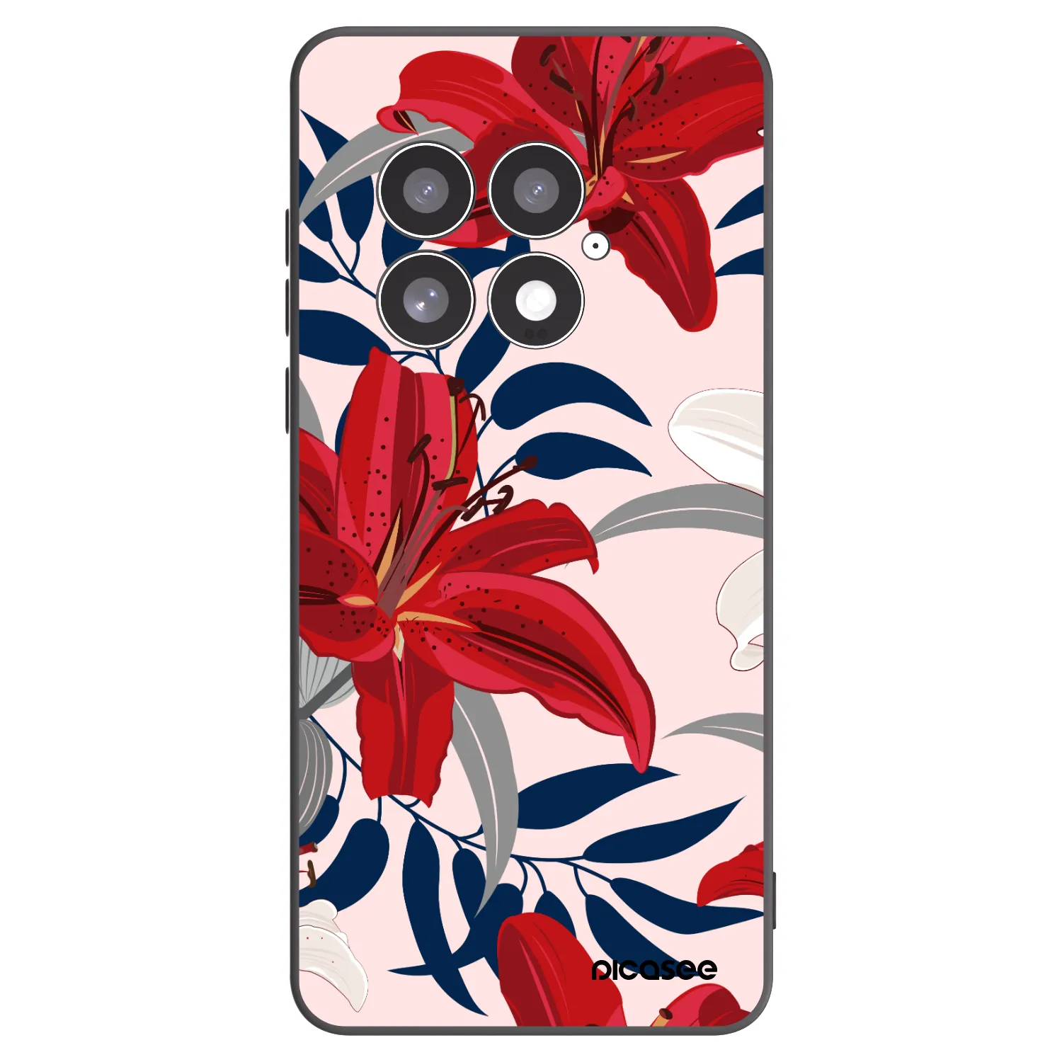 Picasee crna silikonska maskica za OnePlus 13 5G - Red Lily