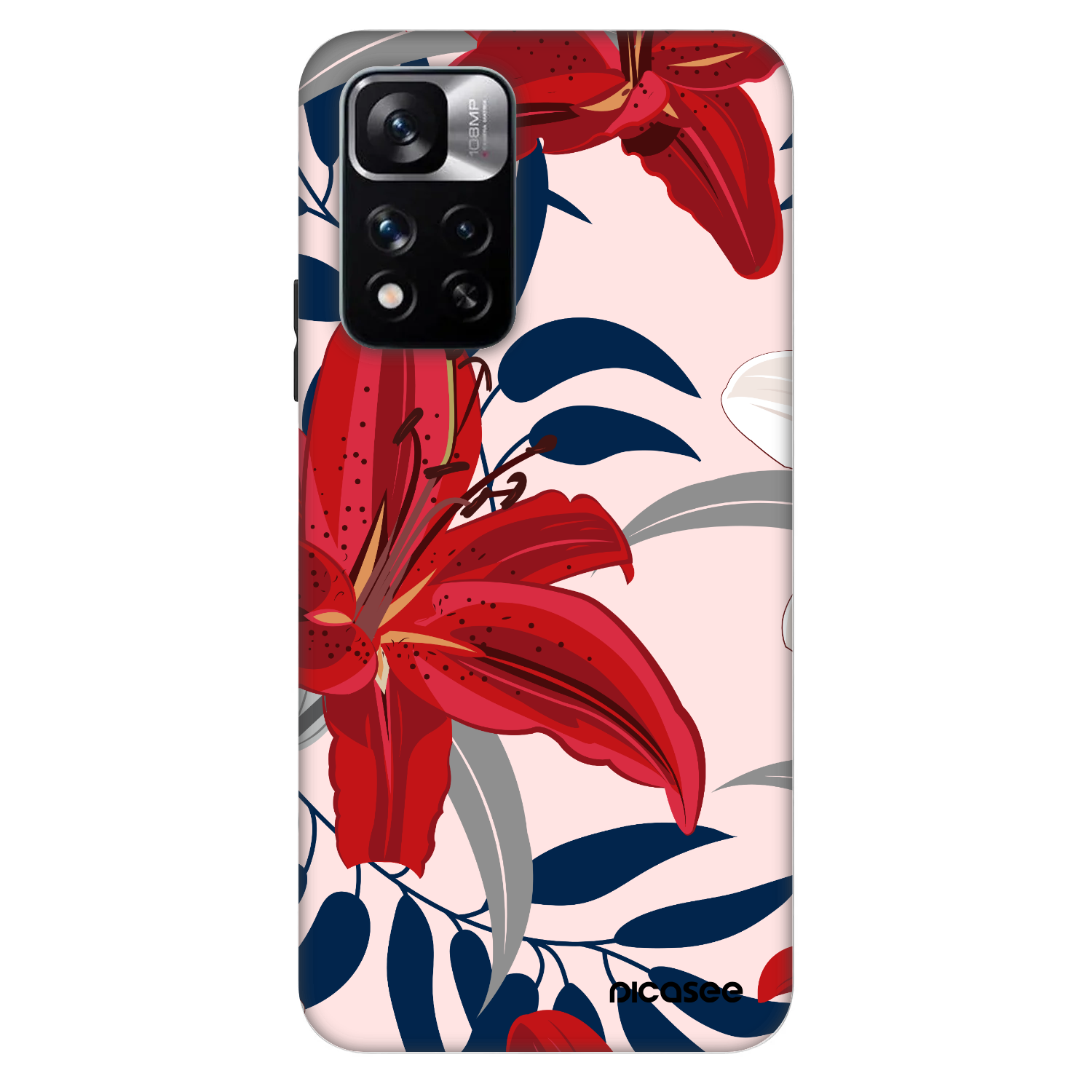 Picasee Fashion Case za Xiaomi Redmi Note 11 Pro 5G - Red Lily
