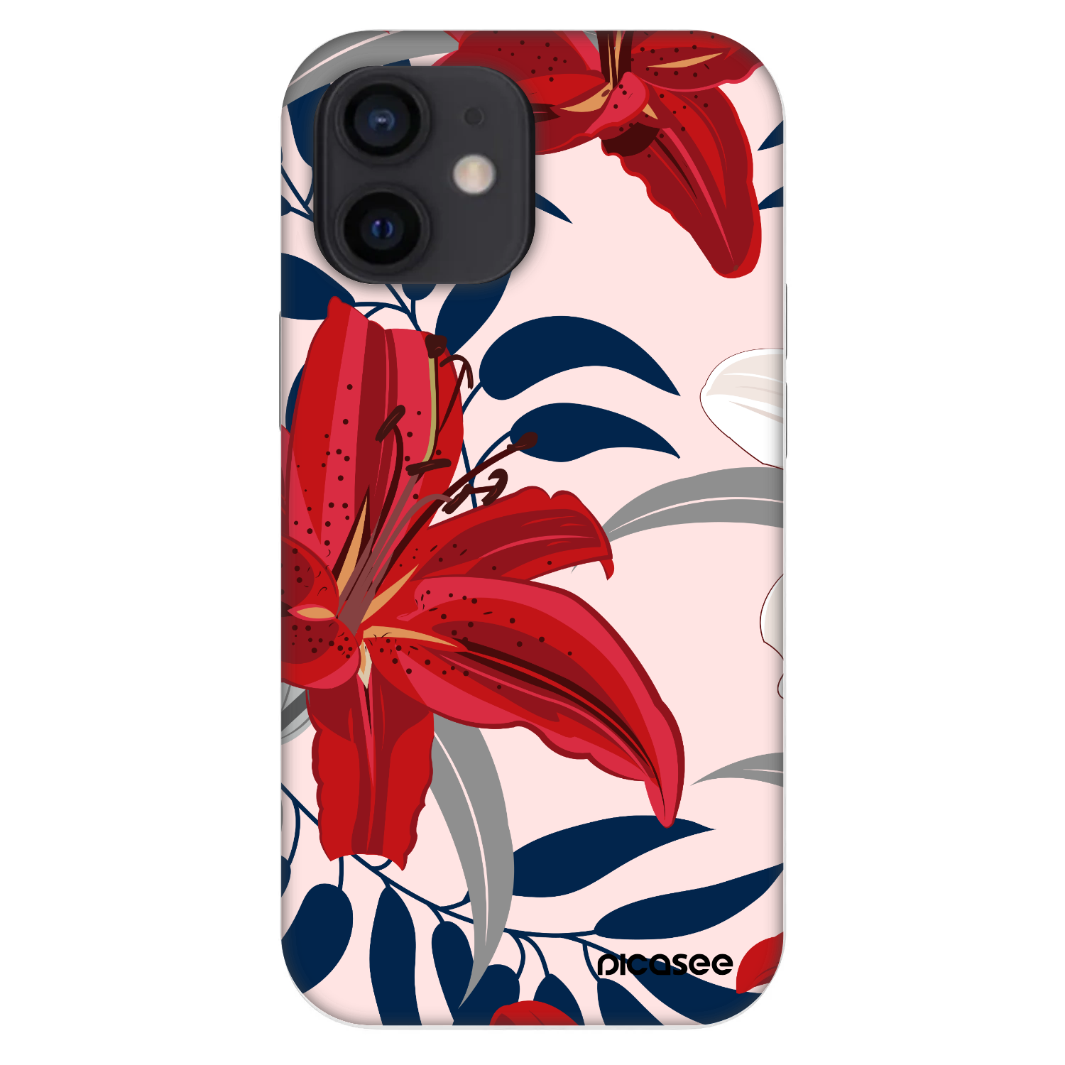 Picasee Fashion Case za Apple iPhone 12 mini - Red Lily