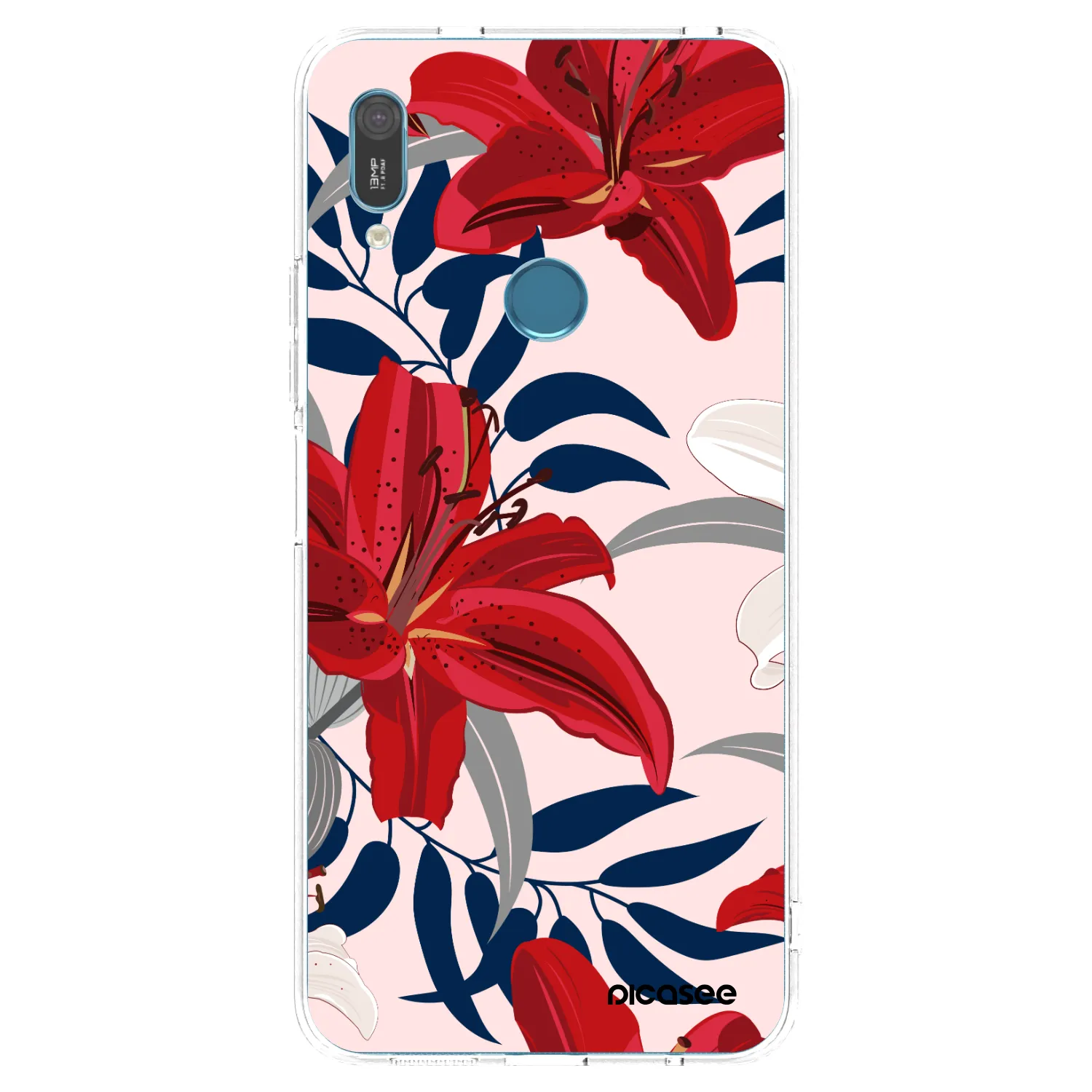 Picasee silikonska prozirna maskica za Huawei Y6 2019 - Red Lily