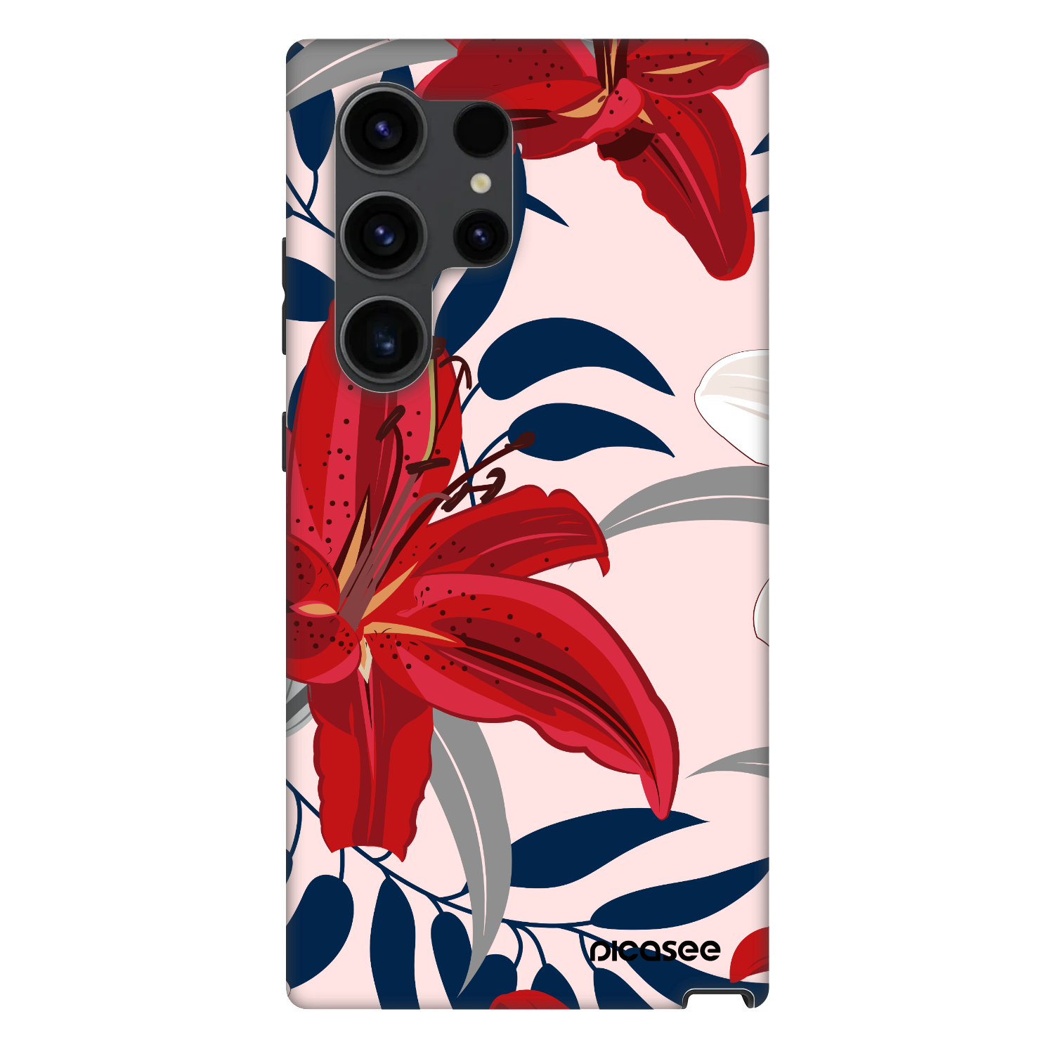 Picasee Fashion Case PowerShare pro Samsung Galaxy S24 Ultra S928B 5G - Red Lily