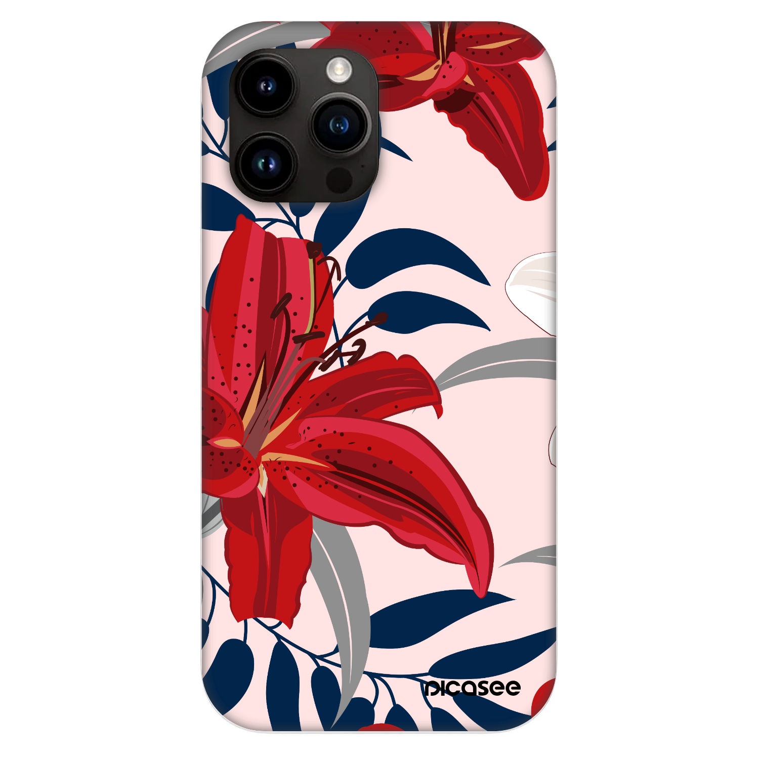 Picasee Fashion Case MagSafe za Apple iPhone 13 Pro Max - Red Lily