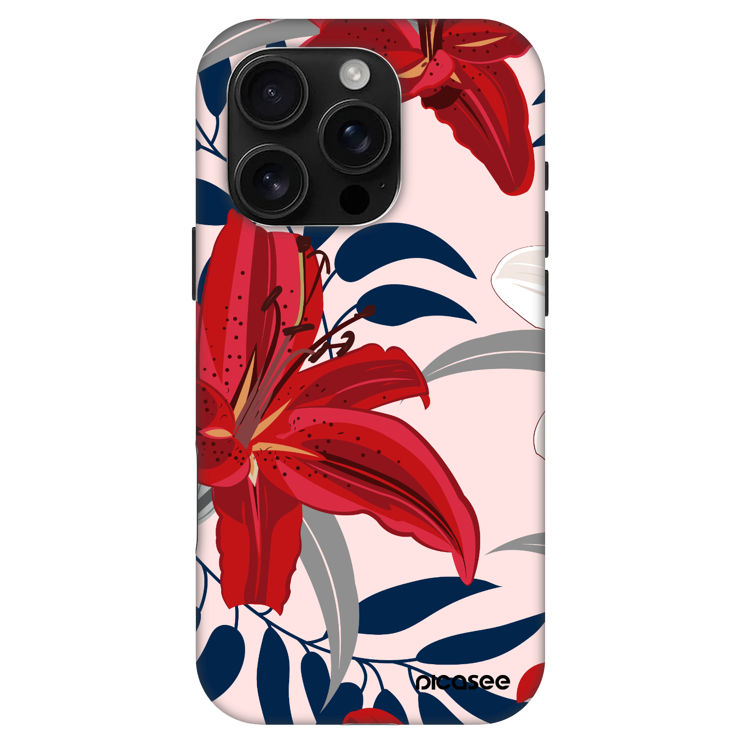 Picasee Fashion Case MagSafe za Apple iPhone 16 Pro - Red Lily