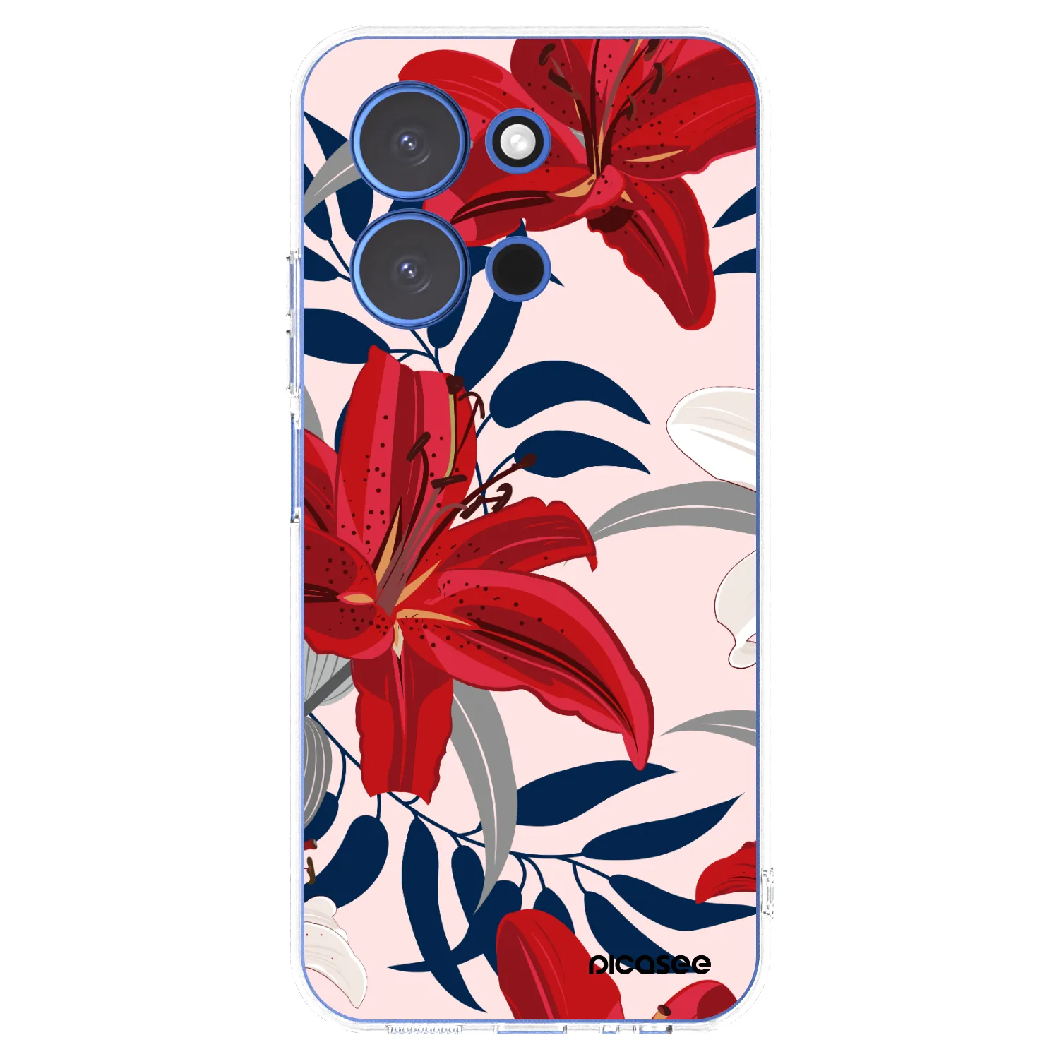 Picasee silikonska prozirna maskica za Xiaomi Redmi 15C 4G - Red Lily