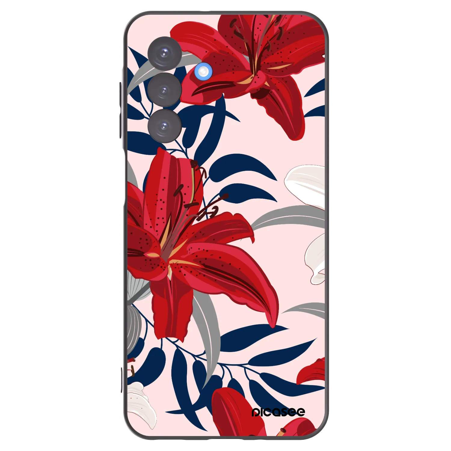Picasee crna silikonska maskica za Samsung Galaxy A17 5G - Red Lily