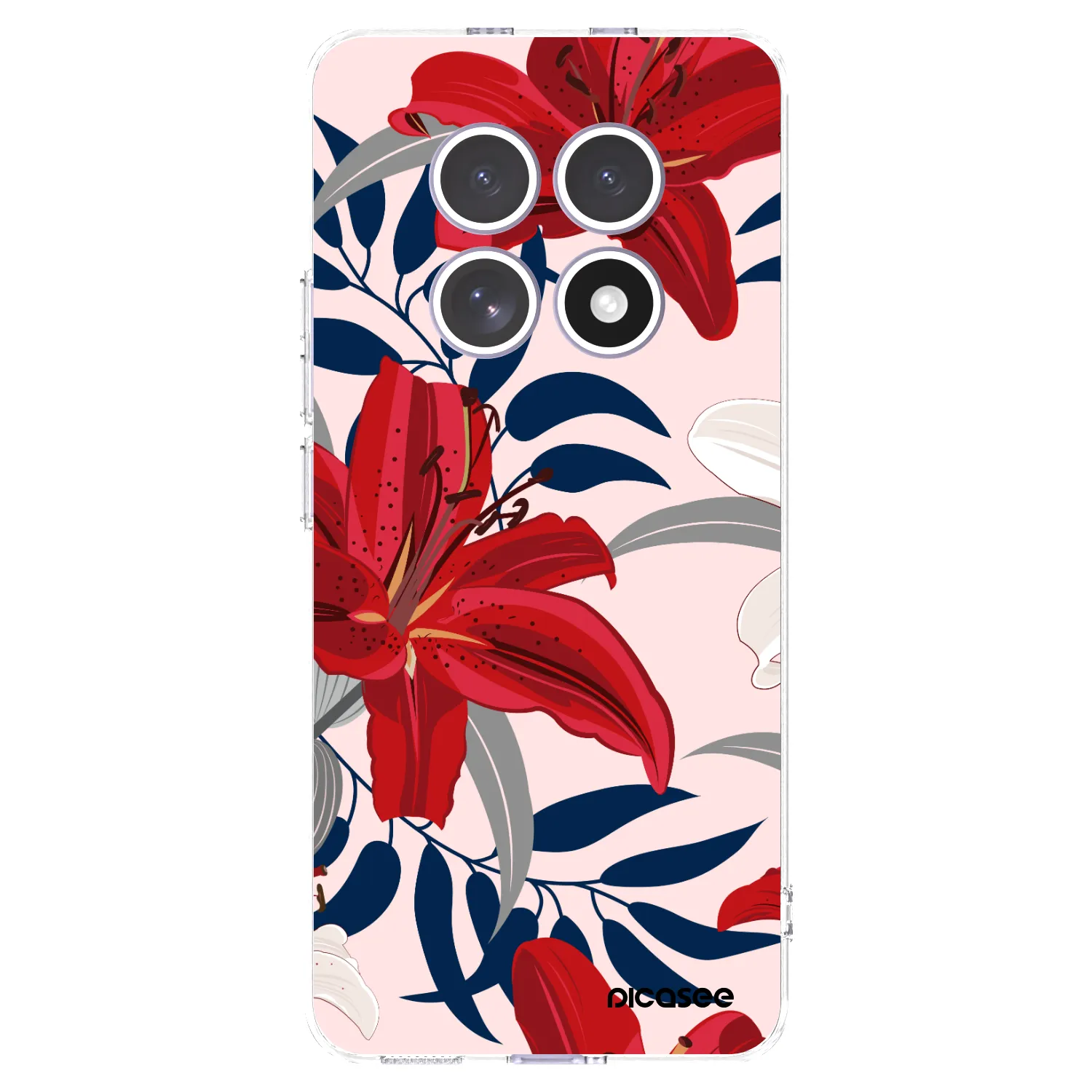 Picasee silikonska prozirna maskica za Xiaomi Redmi Note 15 - Red Lily