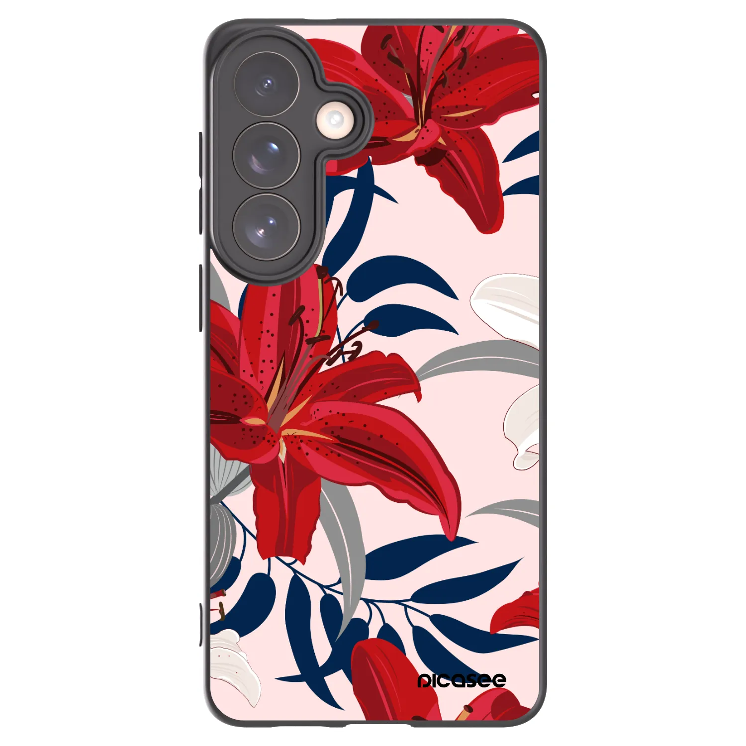 Picasee crna silikonska maskica za Samsung Galaxy S26+ - Red Lily