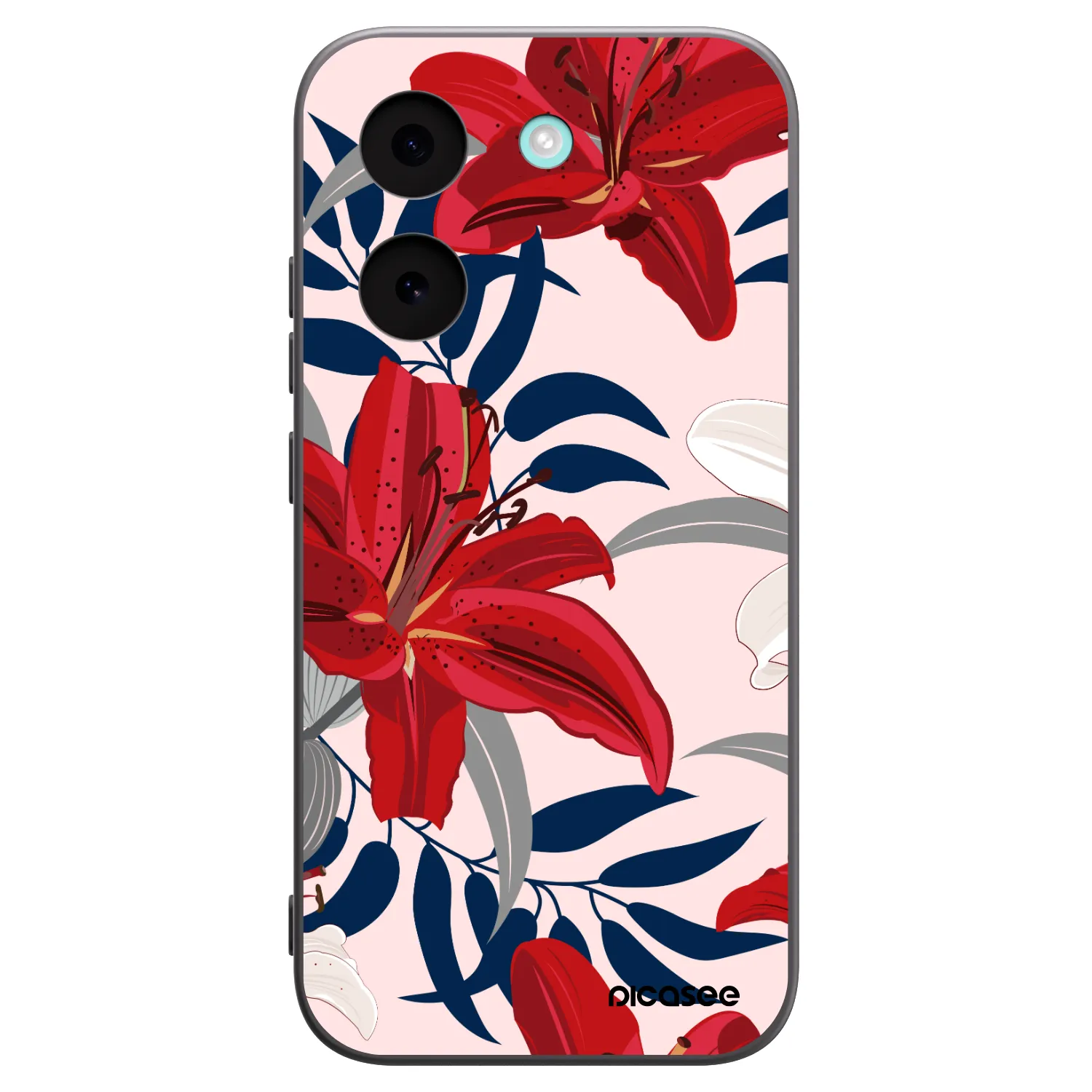 Picasee crna silikonska maskica za Xiaomi Poco X8 Pro - Red Lily