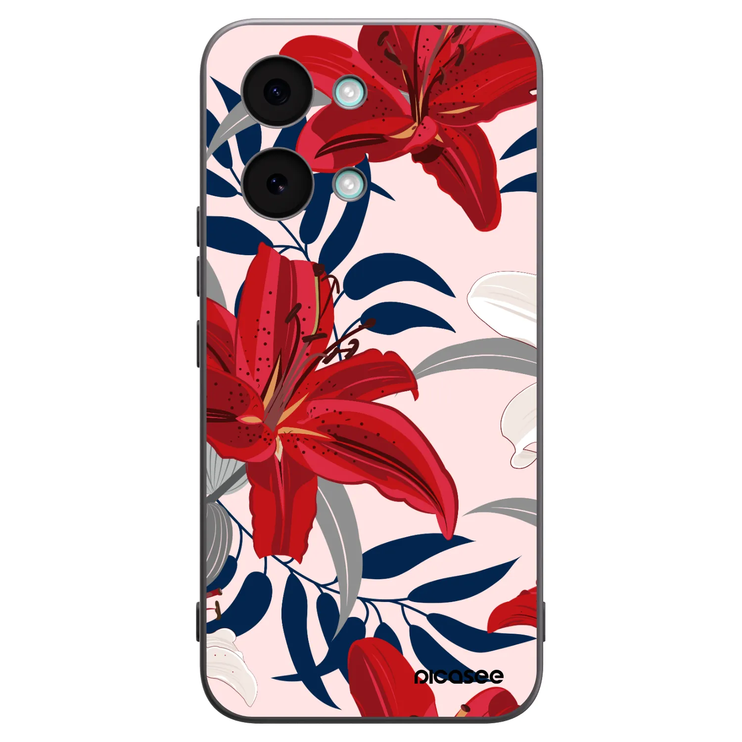 Picasee crna silikonska maskica za Xiaomi Poco X8 Pro Max - Red Lily