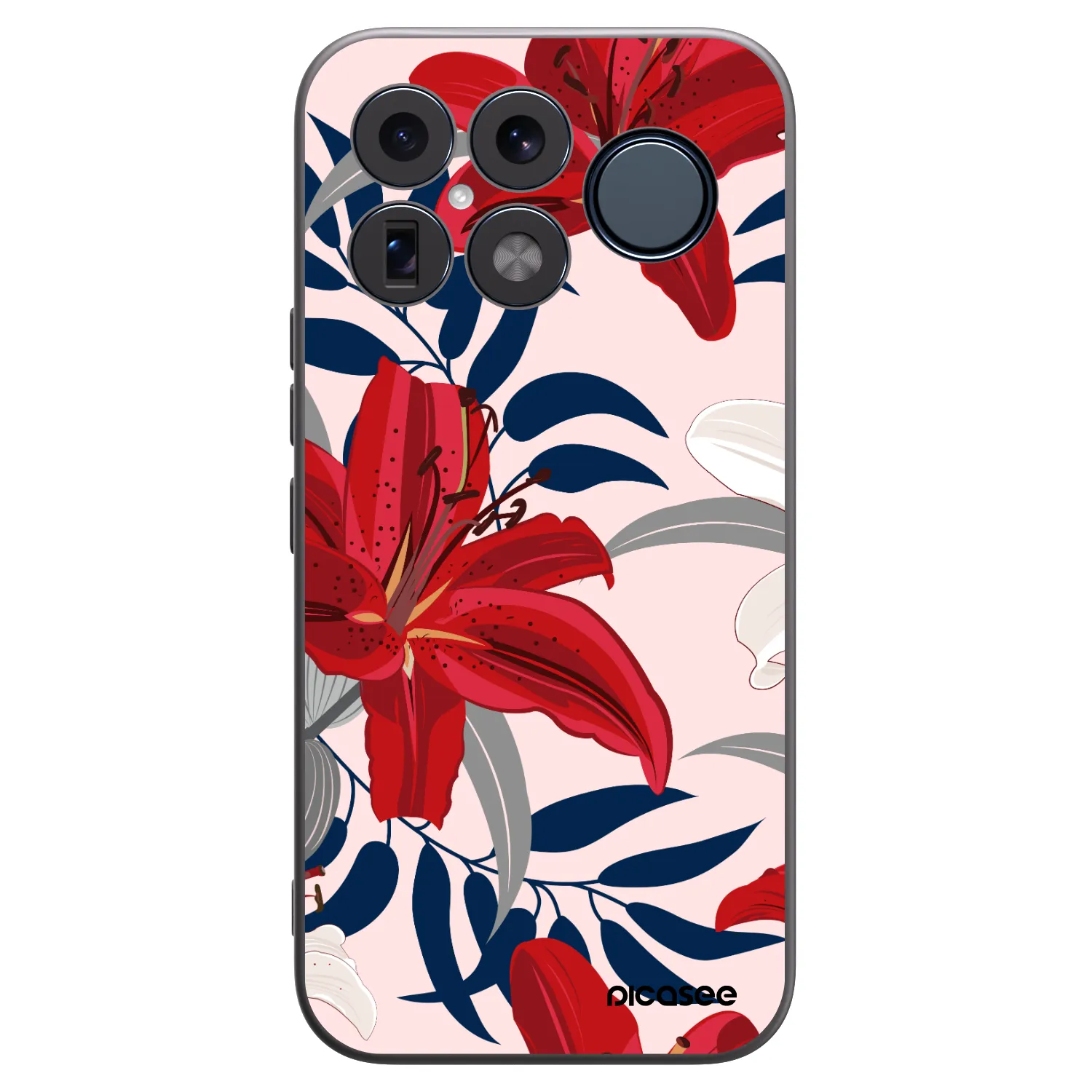 Picasee crna silikonska maskica za Xiaomi Poco F8 Ultra - Red Lily