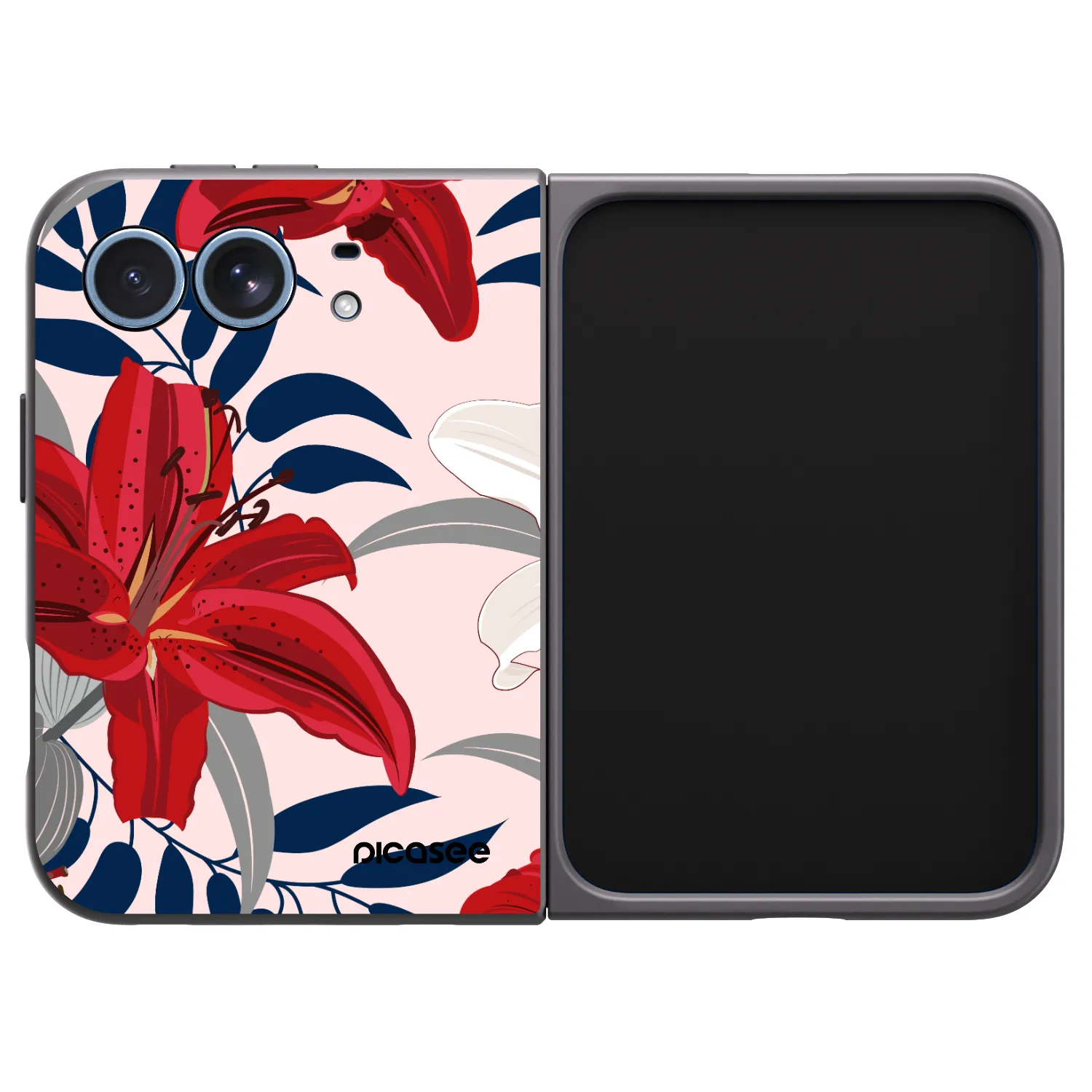 Picasee crna silikonska maskica za Apple iPhone Ultra - Red Lily
