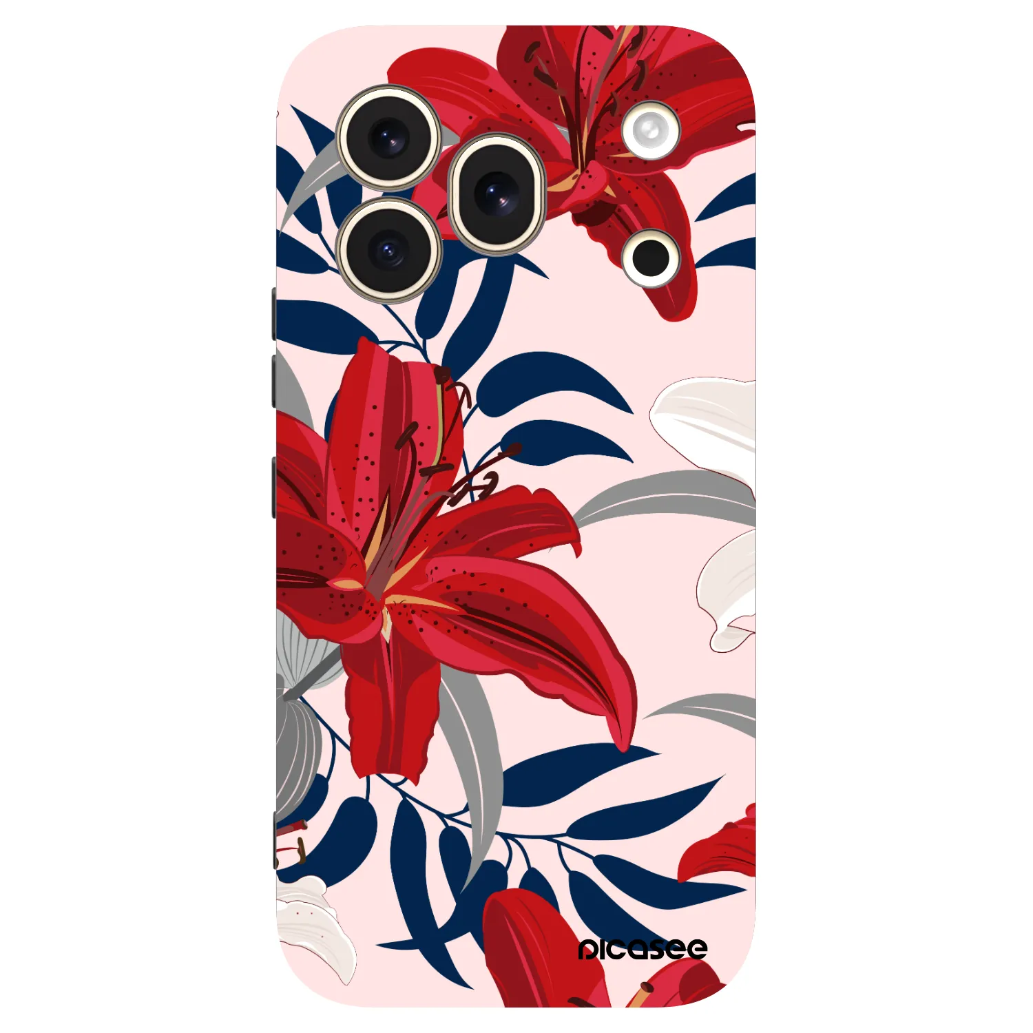 Picasee crna silikonska maskica za Honor 600 Pro - Red Lily