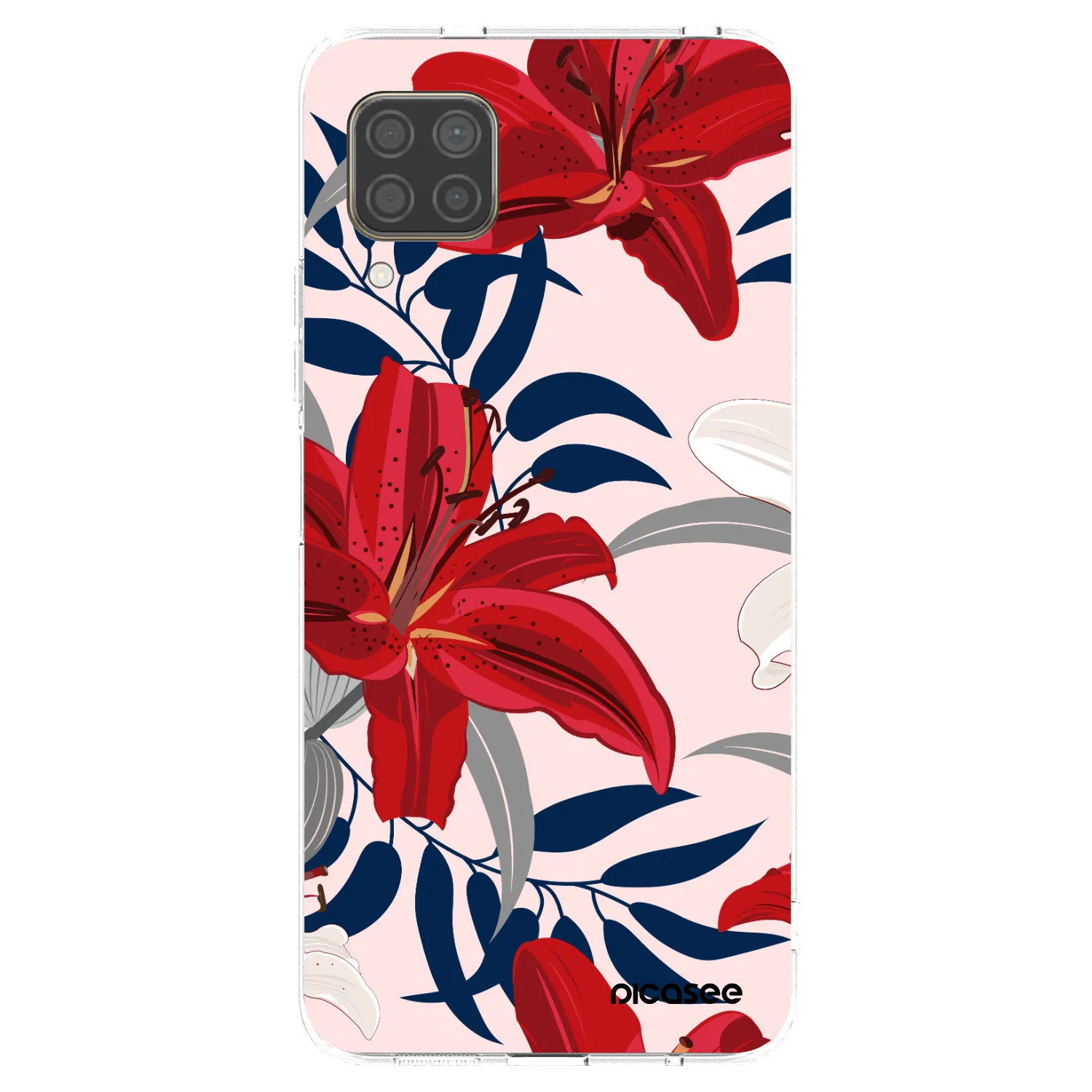 Picasee silikonska prozirna maskica za Huawei P40 Lite - Red Lily