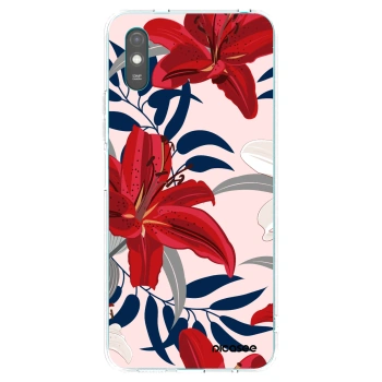 Picasee silikonska prozirna maskica za Xiaomi Redmi 9A - Red Lily