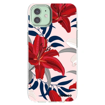 Picasee silikonska prozirna maskica za Apple iPhone 12 - Red Lily