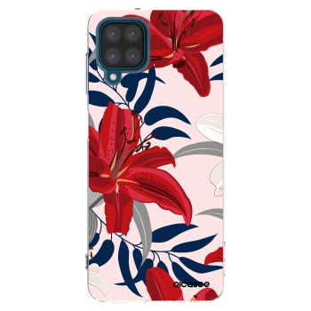 Picasee silikonska prozirna maskica za Samsung Galaxy A12 A125F - Red Lily