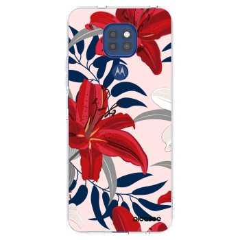 Picasee silikonska prozirna maskica za Motorola Moto G9 Play - Red Lily