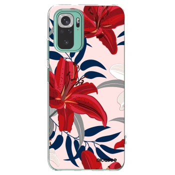 Picasee silikonska prozirna maskica za Xiaomi Redmi Note 10 Pro - Red Lily