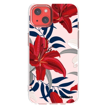 Picasee silikonska prozirna maskica za Apple iPhone 13 - Red Lily