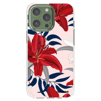 Picasee silikonska prozirna maskica za Apple iPhone 13 Pro - Red Lily